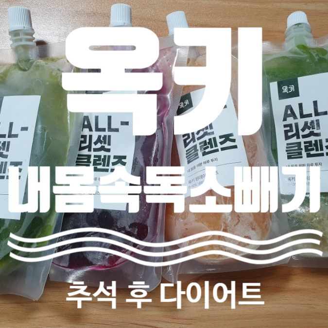  옥키 추석후다이어트 클렌즈주스추천 몸속독소제거 셀프피부관리
