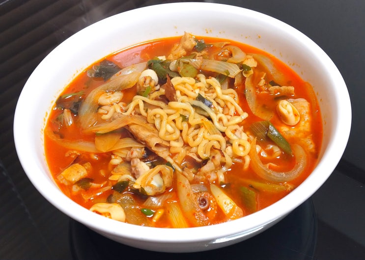  불맛 짬뽕라면 맛있게 만들기! 백종원 레시피~ (1인분)