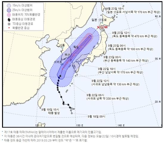  낮엔 제주 저녁엔 부산 ‘집중 물폭탄’… 태풍 ‘타파’ 실시간 위치 (제17호 태풍 타파(TAPAH) 영향권, 태풍 영향 전국 비, 강수량 제주도 경남 경북 동해안 400 폭우)