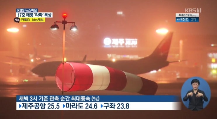  제17호 태풍 타파 북상…제주 전역 태풍경보, 태풍시 행동요령