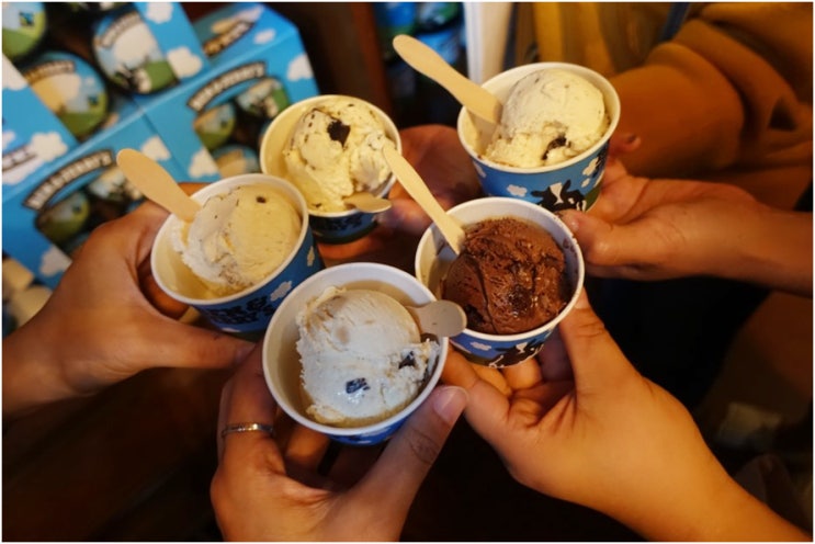  벤앤제리스 팝업스토어, 프리미엄 아이스크림 Ben&Jerry’s 맛있다.