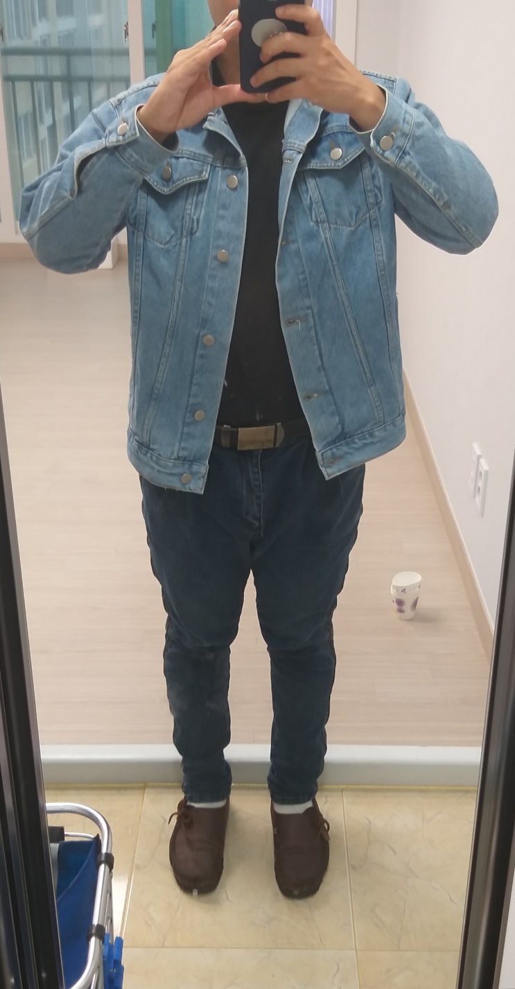  청자켓 공구우먼 청바지 클락스러거 데일리룩코디