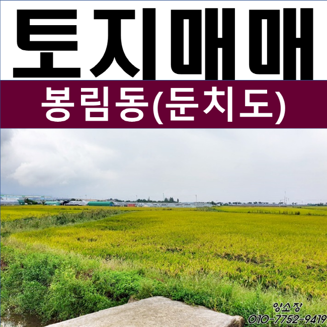  부산토지매매 강서구 봉림동 둔치도 생태공원 예정부지 약 700평