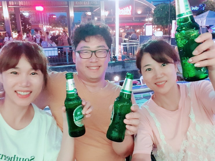  방콕 아시아티크 유람선에서의 야경