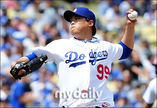  MLB 메이저리그 다저스 류현진 데뷔 첫홈런 승리투수