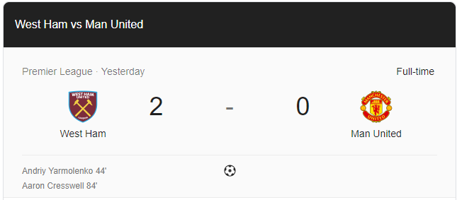  [19/20 PL]vs 웨스트햄 경기 +전체적인 맨유 리뷰