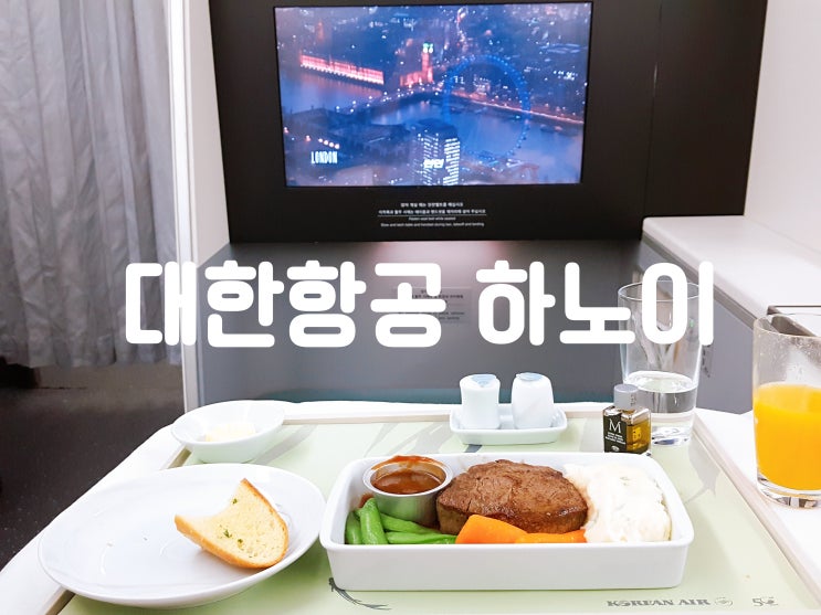  대한항공 하노이 탑승후기, 비즈니스 클래스, 기내식