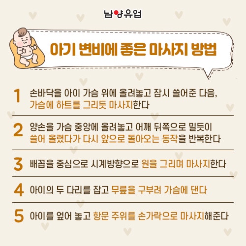아기 변비 해결, 모든 방법을 써본다