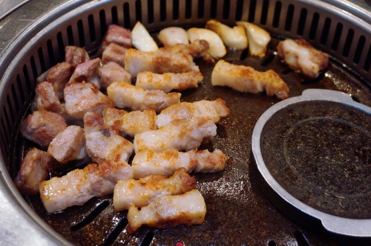  보정동 카페거리 맛집 고반식당 고반커플세트(숙성 생삼겹살2 / 숙성 생목살1) + 촌 된장술밥 + 고반명란밥