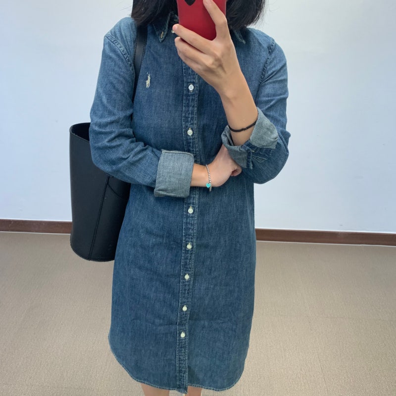 폴로랄프로렌 데님 셔츠 원피스 _ M