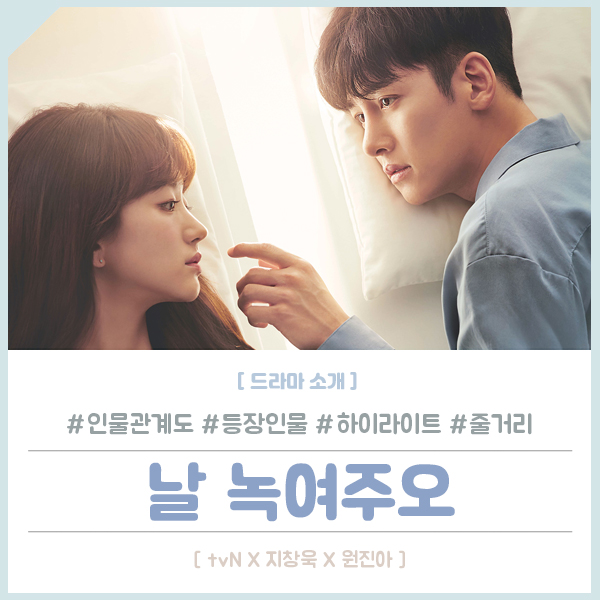tvN 드라마 날 녹여주오 인물관계도, 줄거리 (지창욱, 원진아, 윤세아)