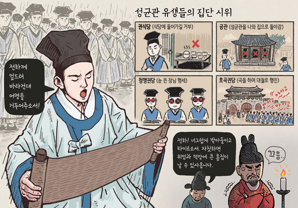  [뉴스 속의 한국사] 권당(捲堂) - 성균관 유생들의 시위… 동맹휴업·곡소리로 의견 펼쳐