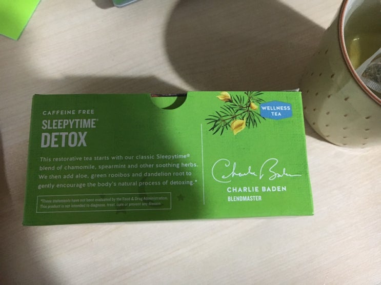  셀레셜 시즈닝스 디톡스 차 sleepytime detox