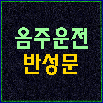  음주운전 반성문 탄원서 작성 사례 (대구E&F행정사)