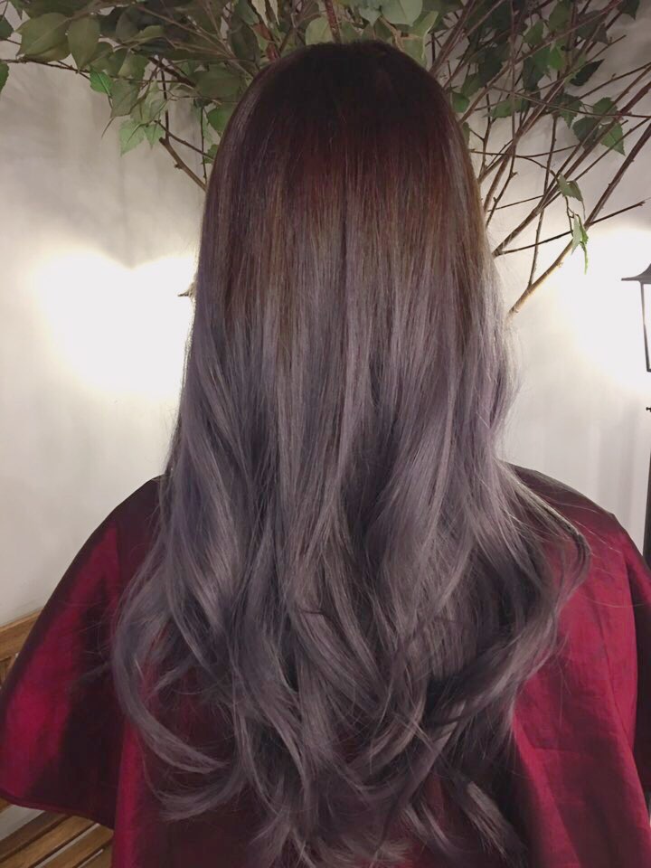  홍대 탈색할땐 애쉬 바이올렛 그레이 hongdae hair salon ash violet grey hair