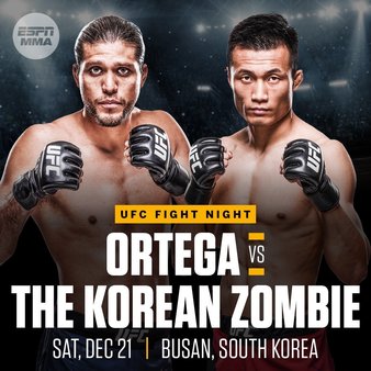  [UFC 뉴스] 오르테가 vs 정찬성 성사! 12월 21일 UFN 165 메인이벤트