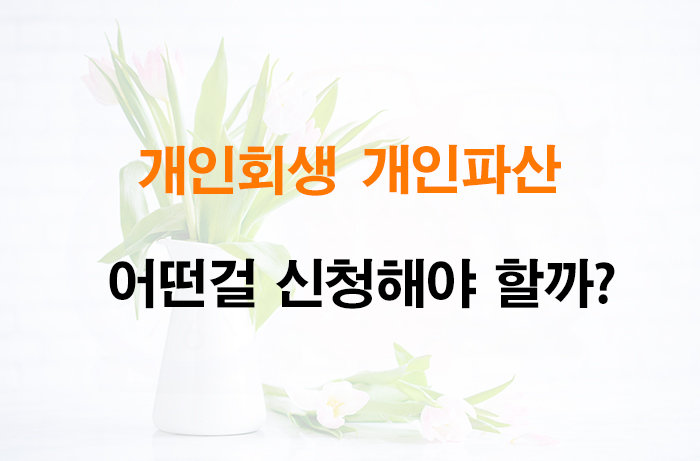  개인회생과 개인파산중 나는 어떤걸 신청해야 할까?