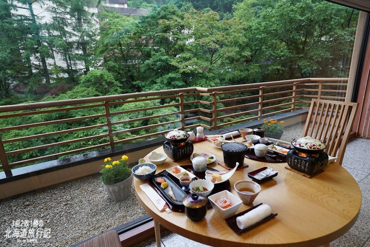  홋카이도 * 싱그러운 아침에 즐겼던, 노보리베츠 하나유라 료칸 조식