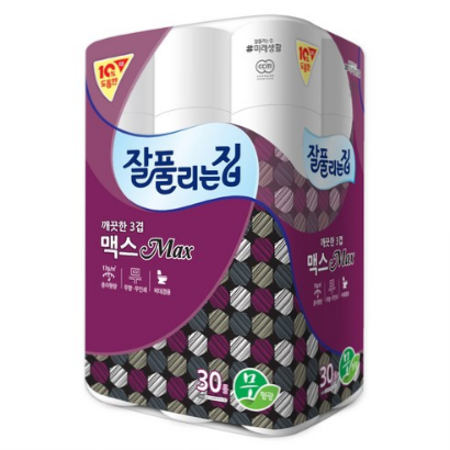  잘풀리는집 깨끗한 3겹 맥스 롤화장지 30m =>