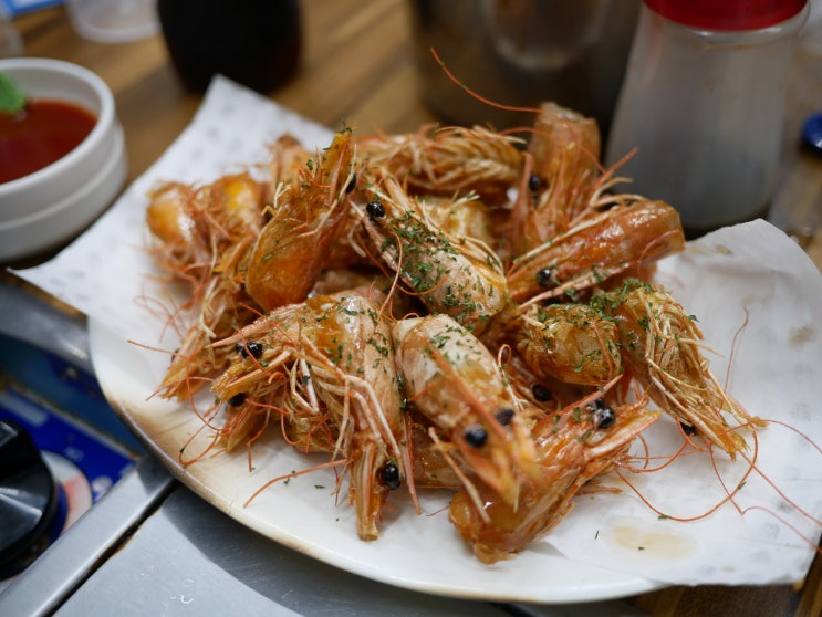  삼천포 사천 새우구이 맛집 :) 벌떡새우 거성수산