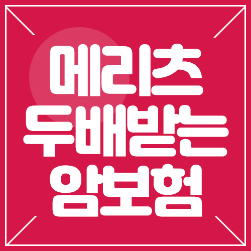  메리츠 두배받는 암보험 40세 여자 암진단비 및 생활자금 30년납 100세만기 보장사례