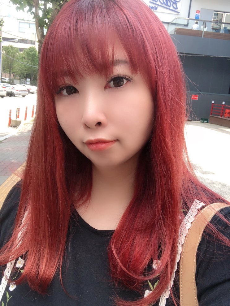  수원 인계동 미용실 :: 라프에서 버건디 컬러로 염색!
