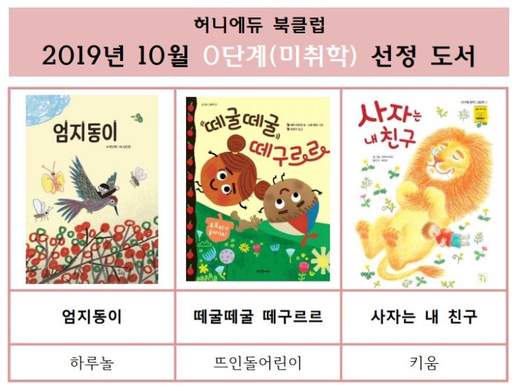  허니에듀 북클럽 2019년 10월 선정 도서