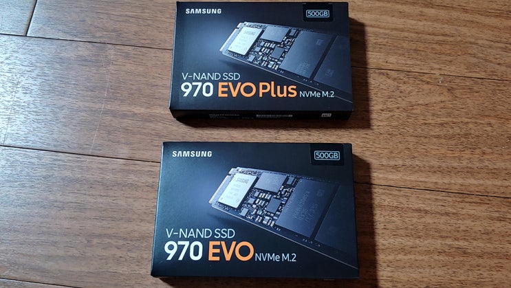 삼성 NVMe SSD 970 EVO VS 970 EVO PLUS 500GB 간단 비교 사용기