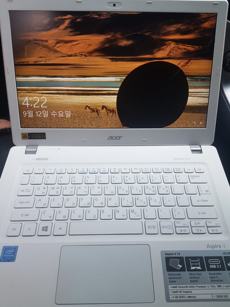  <노트북과컴퓨터>부산 ACER 노트북 액정수리  Aspire v 13 V3-372-P6DH 서비스센터