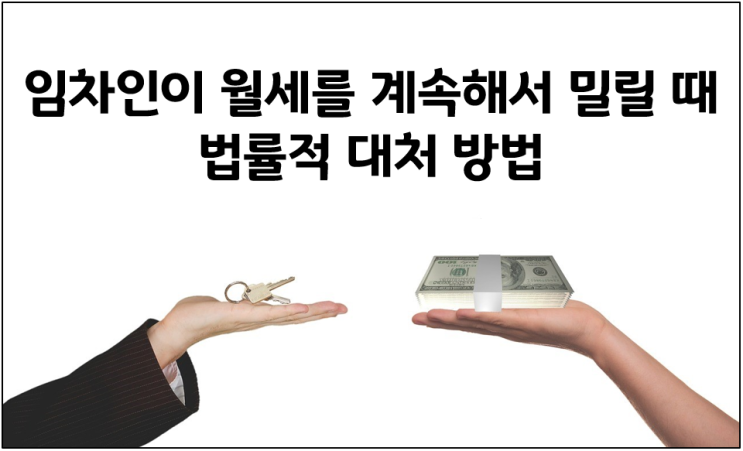  계속해서 월세 밀린 임차인, 어떻게 해야 하나요?