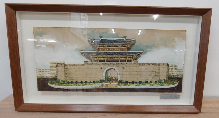  수채화 작품 액자_작가 그림 액자_오래된 그림 액자_그림 손상없이 액자 제작