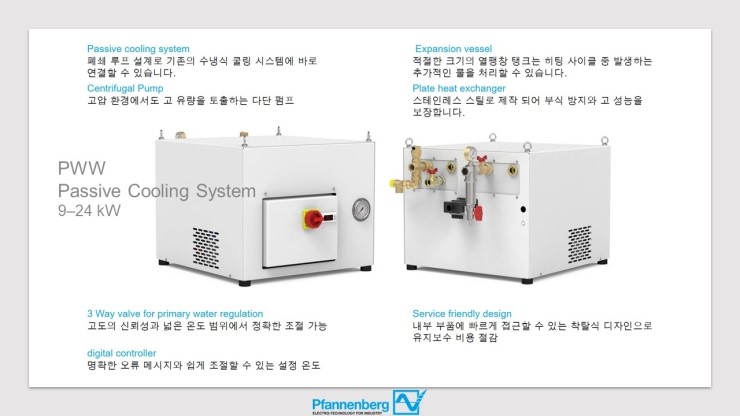 판넨베그 패시브 칠러(물 대 물 열교환기)를 소개합니다.