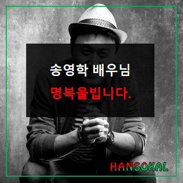  송영학 배우님 좋은곳에서 푹 쉬세요