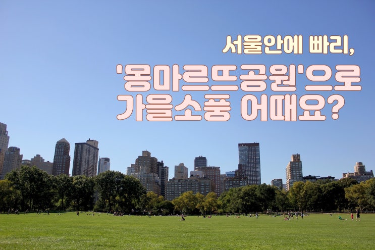 서울안에 파리, 몽마르뜨 공원 가을소풍 어때요?