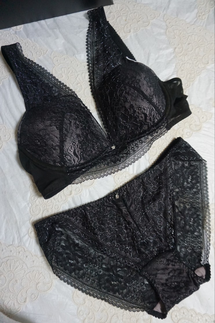  브라팬티세트 ) 오레이디 쉬즈드레스 블랙