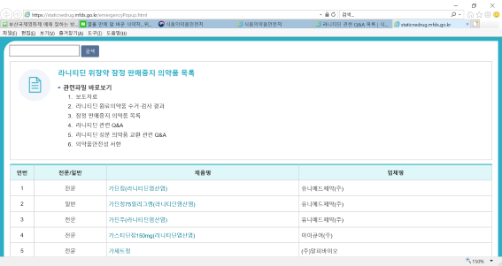  라니티딘 사태(겁나 피곤하당ㅜㅜ)