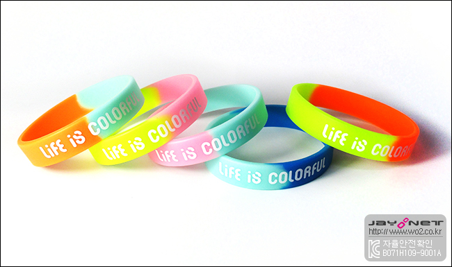  한화불꽃 Life is COLORFUL/축제 행사용 팔찌/실리콘밴드/젤리팔찌/고무팔찌/손목밴드/야광팔찌/여의도 한강공원