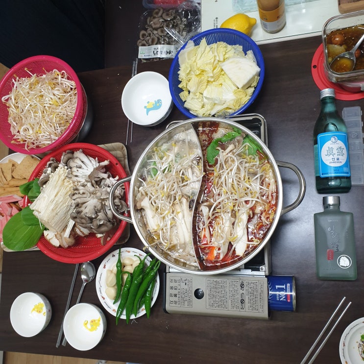  훠궈에 푹~빠져 집에서 먹어본다요