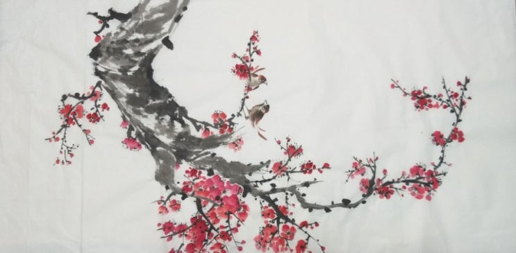  문인화 매화 그리기,매화꽃 꽃말