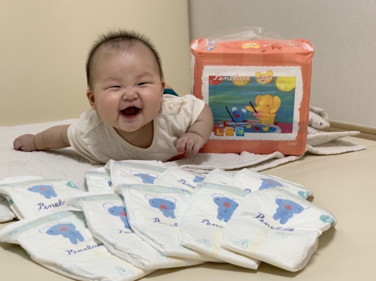  우리 아기도 페넬로페 미라클 밴드 기저귀, 기저귀 정착 합시다.
