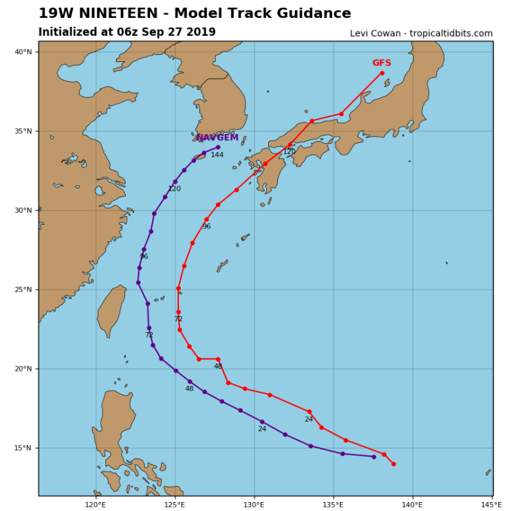  [위험기상] 개천절 18호 태풍 미탁 일본열도 강타 가능성 및 한반도 영향 분석 (Ⅲ)