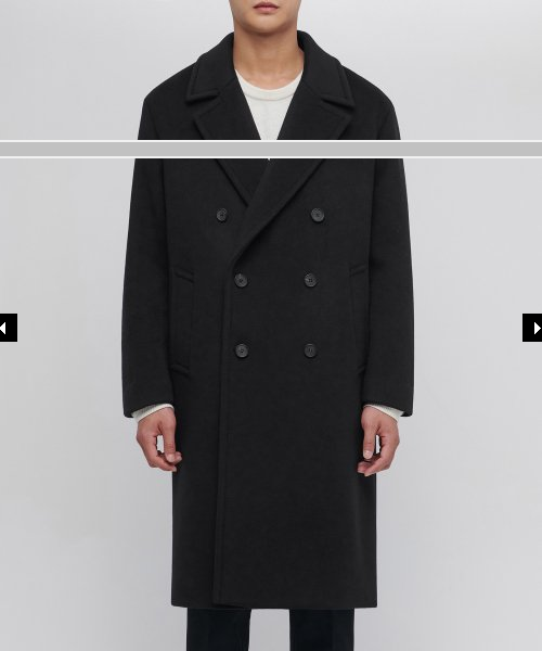 [반짝특가] 캐시미어 블렌드 오버사이즈 더블 코트 [블랙]|CASHMERE BLEND OVERSIZE DOUBLE COAT [BLACK]