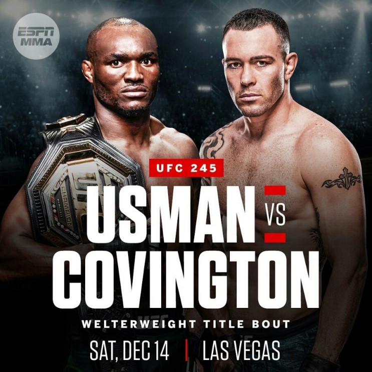  UFC 245, 우스만 vs 코빙턴 확정!!