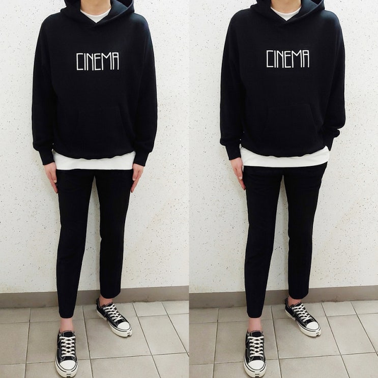  남자 오버핏 후드티 코디 데일리로 만족도 최고