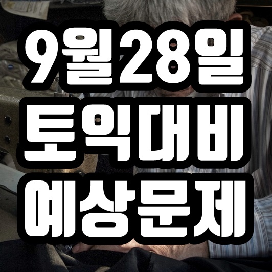  9월28일 토익정답 예상 족보자료!! 오후시험 잘 보세요~