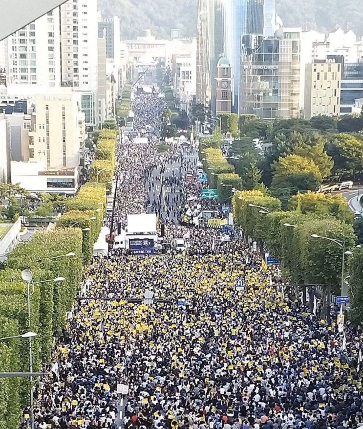  9월 28일 서초 촛불집회 50만명