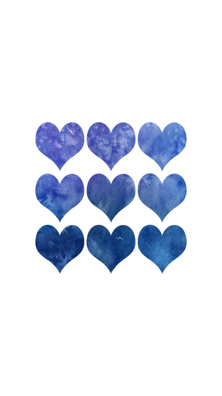  *파란 블루 하츠* blue hearts 휴대폰 배경 잠금화면