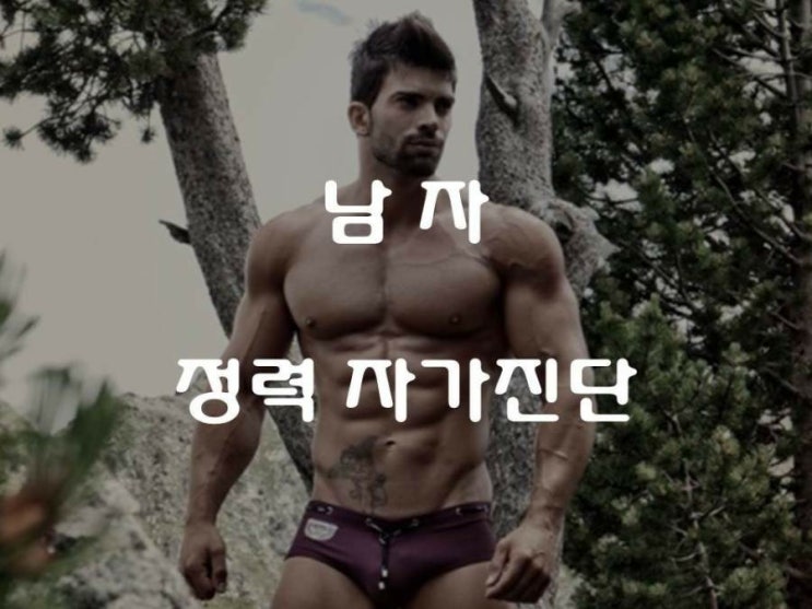 남자 정력 자가진단