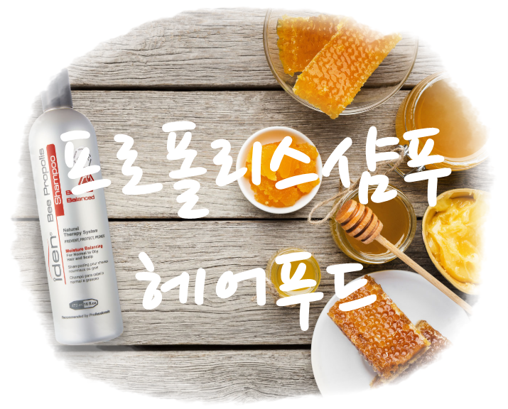  건강하고 튼튼한 두피와 모발관리 할때는 '헤어푸드' 아이덴 비 프로폴리스샴푸