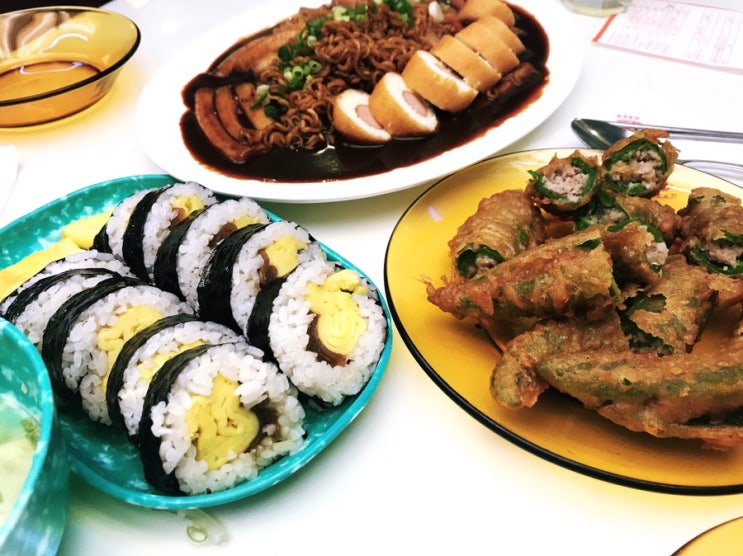  방가방가분식~ 광안리핫플 나도 가봤드아(짜뽂이+고추고기튀김+마약계란김밥)